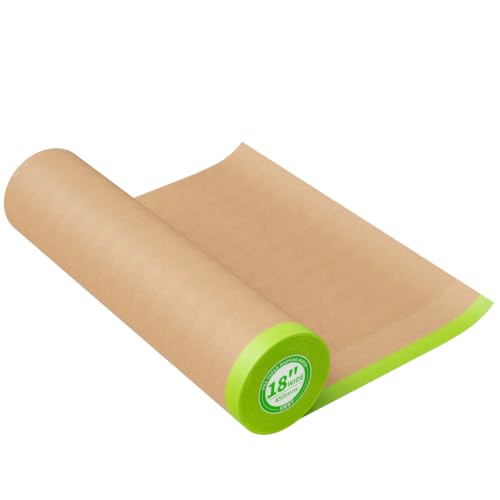 SWRT Pre-Taped Masking Paper for Painting, 18 in x 50 ft, 1-Roll