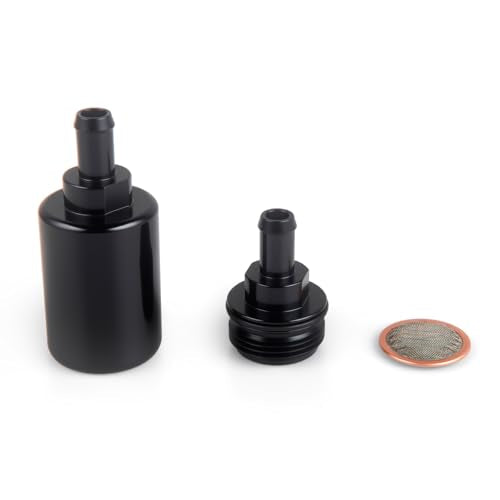 3/8" Fuel Filters 178 Micron Removable Black Anodized Aluminum 2PCS - size: 3/8"-2PCS