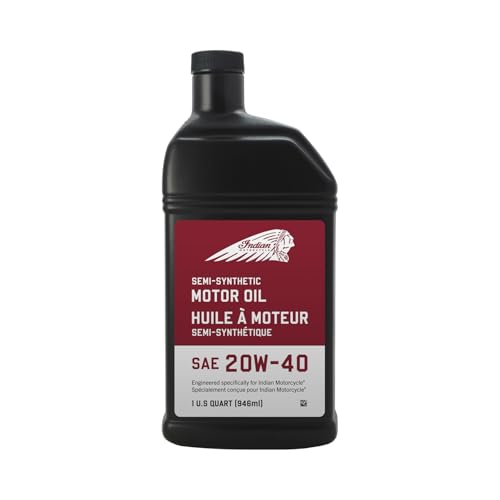 Indian Motorcycle 20W-40 Semi-Synthetic Motor Oil, 1 Quart - 2880012