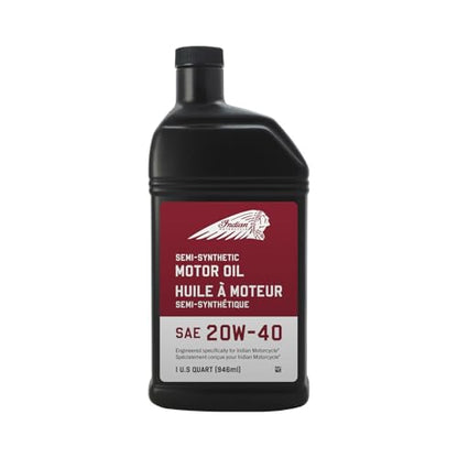 Indian Motorcycle 20W-40 Semi-Synthetic Motor Oil, 1 Quart - 2880012