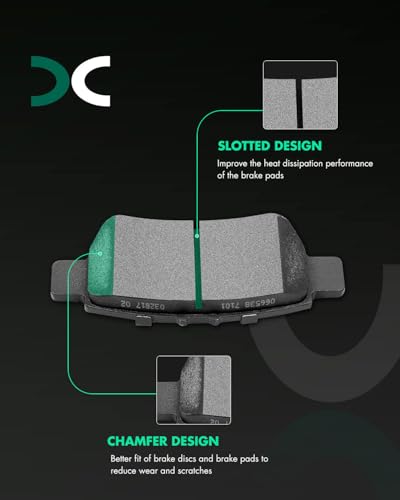SCITOO Rear Brake Kits Drill & Slotted Brakes Rotor Brakes Pads:31369;D1088 - size: Rear 31369 + D1088 [2+4PCS]