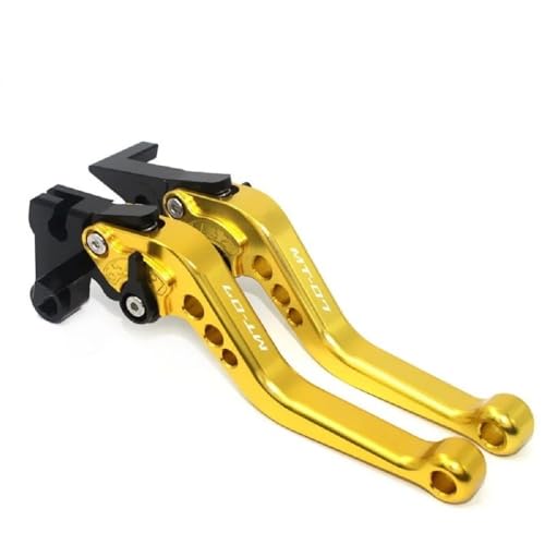 MT07 MT 07 MT-07 2014-2024 2015 for Motorcycle CNC Accessories Short Brake Clutch Levers Adjustable Gold - color: Gold