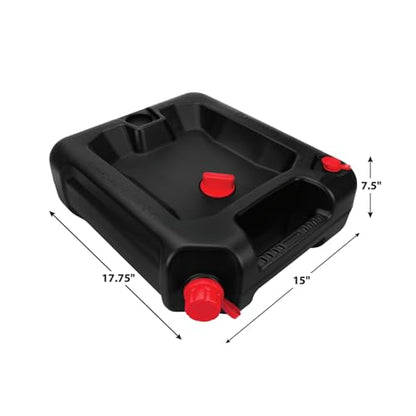 Performance Tool W4077 16-Quart Automotive Oil Drain Container, Black - style: 16 Quart Drain Pan