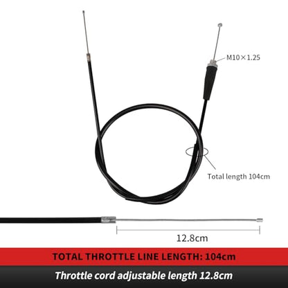NIBBI Twists Throttle Grip,Dirt Bike Grips with Throttle Cable and Handlebar Grip for SSR125 Pit Bike, 22mm Motorcycle Throttle Assembly - color: Black