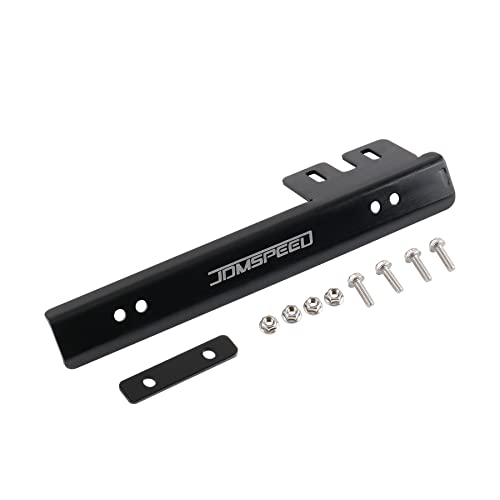 JDMSPEED Black Front Bumper License Plate Mount Bracket Relocator Holder Bar - color: Black