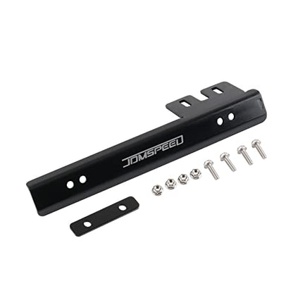 JDMSPEED Black Front Bumper License Plate Mount Bracket Relocator Holder Bar - color: Black