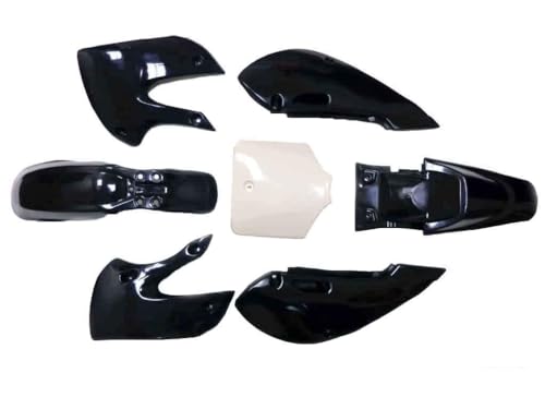 Fairing Kit Plastic Fender for Kawasaki KLX110 KX65 KLX 110 KX 65 Suzuki DRZ110 Chinese 110cc 125cc 140cc Pit Dirt Bike (Black+White) - color: Black+White