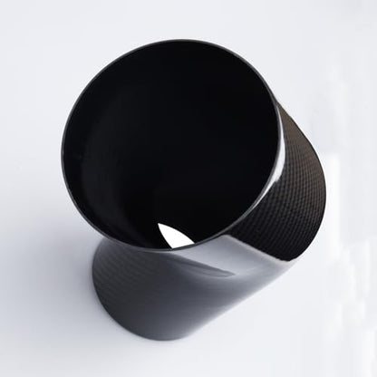 AC PERFORMANCE 3" 45° Degree Carbon Fiber Air Intake Elbow Tube - size: 3" OD, style: 45 Degree