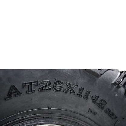 MASSFX 26x9-12 Front & 26x11-12 Rear ATV Tire Set 6-Ply 1/2" Tread 4-Pack