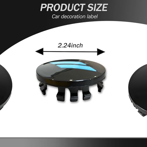 4PCS 63mm=2.5 inch Slash Wheel Center Cap Covers Fit for Dodge Charger Durango Dart 2015 2016-2020 Jeep/Chrysler Hubcaps Trim - color: Black-Blue