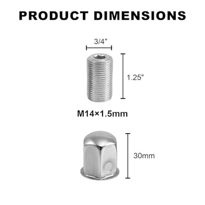8 Pcs Lug Nuts for Ford F350/E450/F450/F550 (19.5, Inches, 8 Pcs for Ford F450/550 19.5" Wheel Simulator)