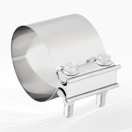 5''Exhaust Clamp Butt Joint Exhaust Seal Band Clamp Sleeve Coupler - size: 5 Inch