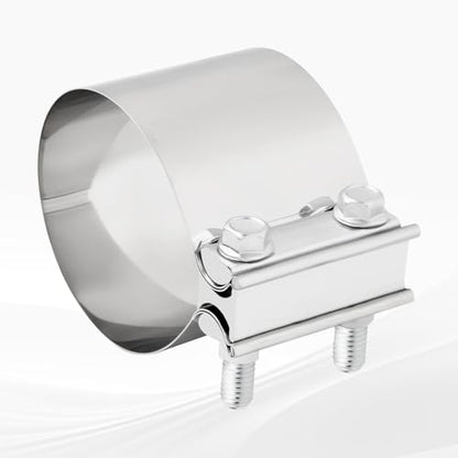 5''Exhaust Clamp Butt Joint Exhaust Seal Band Clamp Sleeve Coupler - size: 5 Inch