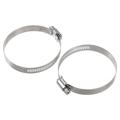 X AUTOHAUX OD 2.5" 63mm Length 3" 76mm Aluminum Alloy Tube Intercooler Pipe Straight Air Intake Tube with 2 Clamps Silver Tone for Car - size: OD 2.5"(63mm)