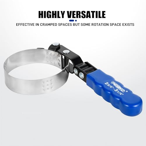 2-3/4" to 3-1/4" Oil Filter Wrench, Swivel (70-83mm) - size: 2-3/4" to 3-1/4"(70-83mm)