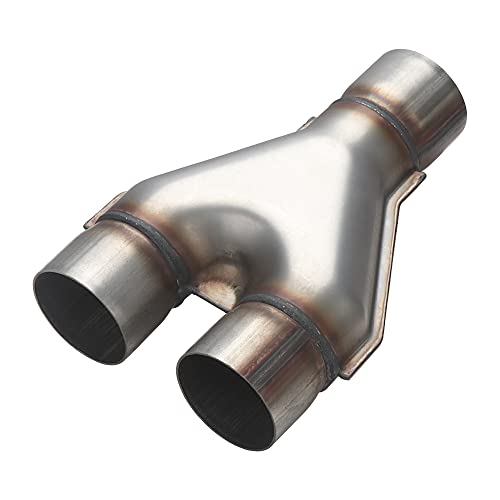 A-KARCK Exhaust Y Pipe 2.5" Inlet, Stainless Steel 10" Long Dual 2.5" Outlet Y Pipe Withstands High Temperatures(Wide-body) - color: Y Pipe, size: 2.5inch 10"Long Wide