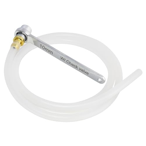 FIRSTINFO F3510 Mini 10mm Brake Fluid Clutch Bleeder Hose with 12 Point Wrench and Check Valve for Brake Bleeding & Hydraulic Clutch Systems - size: 10mm