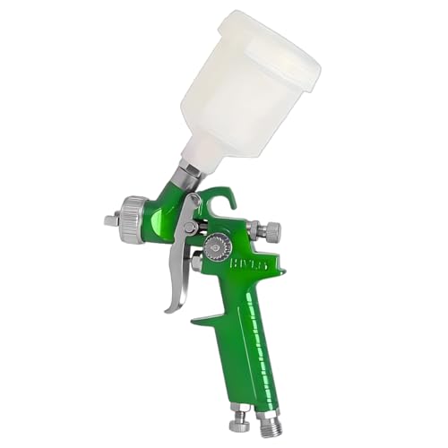 Osilly Car Touch Up Spray Gun with 1 mm Nozzle, Vehicle Spraying Gravity Feed Paint Sprayer Include 125ml Capacity Cup, Auto Air Spray Paint Gun, Universal for Motorhome Automobile Truck (Green) - color: Green, size: 1mm