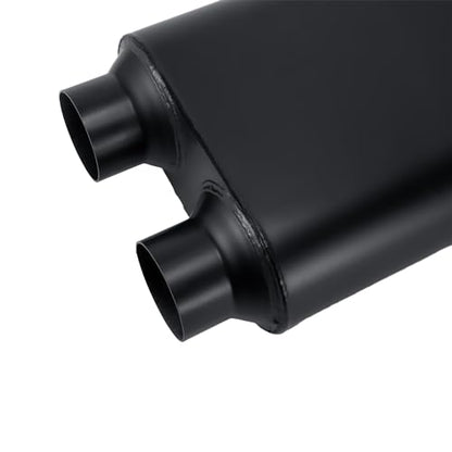 3 Muffler Single Chamber 3.0" Universal Mufflers Performance Race Exhaust Muffler 3.0 inch,Aggressive Sound,Black(3" center in/2.25" dual out/overall 13") - size: 3" center in | 2.25" dual out | Overall 13", style: Center in |Dual out