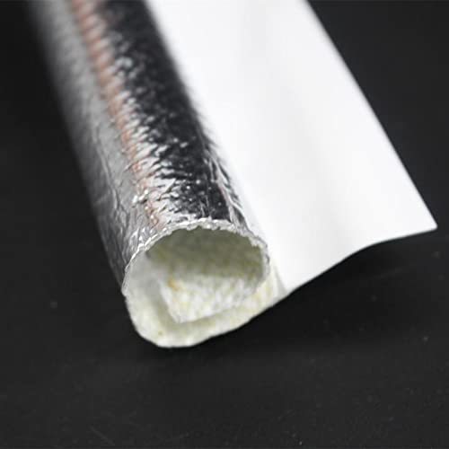 10mm - 3/8" Self-wrap Aluminum Heat Shield Sleeve Thermal Reflective Side Entry High Temperature for Hoses, Wire Harnesses, Cables, Automotive, Exhaust 39" (1 Meter) - size: 10mm - 3/8" Dia - 39" Long