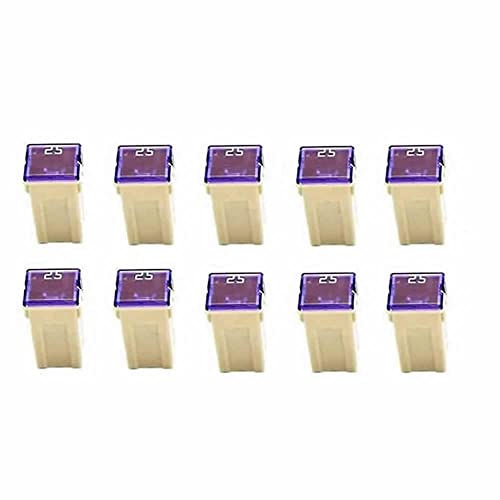10 Pc Automotive Tall/Standard Profile JCASE Fuse 25 Amp Fuse Kit for Ford, Chevy/GM, Nissan, and Toyota Pickup Trucks, Cars and SUVs - style: 25 Amp