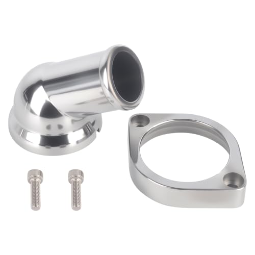 45° Swivel Water Neck Aluminum Polished Thermostat Housing - color: Silver, size: 45 Degrees Style2