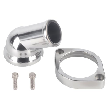 45° Swivel Water Neck Aluminum Polished Thermostat Housing - color: Silver, size: 45 Degrees Style2