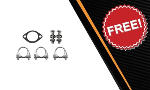 Exhaust Resonator Pipe & Muffler System Kit Compatible with Mercury Tracer 1997-1999 2.0L | Stainless Steel | Northeastern Exhaust | Includes Gasket, Clamps and Bolt Kit | Direct-Fit Replacement
