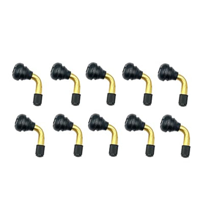 10Pcs Universal PVR70 Tire Valve Stem Bent 90 Degree Angled Tubeless Snap-in Rubber Base Compatible with Most Tubeless Tire Rim Motorcycle Scooter ATV Cars RV Bicycles Trailers - size: PVR70