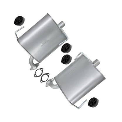 Exhaust Passenger and Driver Side Muffler Kit Compatible for 2009-2013 Subaru Forester 2.5L | Direct Fit | Northeastern Exhaust | Free Gaskets and Hangers Included | Automotive Replacement Part
