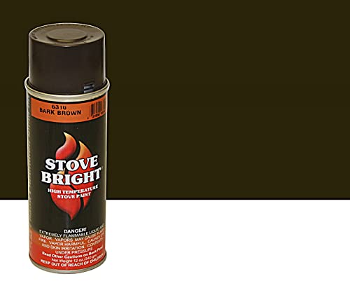 Stove Bright High Temp Spray Paint, Metallic, Up To 1200 Degrees, 12 Ounce (Pack of 1), 6310 - Bark Brown - color: 6310 - Bark Brown