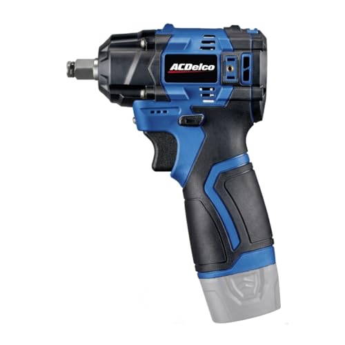 ACDelco G12 Series 12V Brushless 3/8 inch Cordless Impact Wrench 140 ft-lbs 190 Nm Max Torque 3600 RPM 4-Mode Intelligent Control Compact Body Bare Tool Only ARI12186-3T