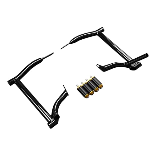 TCT-MOTORPARTS Rear Saddlebag Support Guards Rails Fit For Harley Touring Road King Street Electra Glide Road Glide 2009-2024 Gold+Black - color: Black+Gold Saddlebags Bar