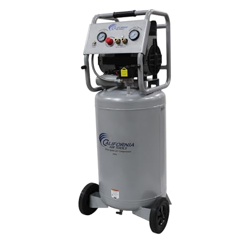 California Air Tools 20020 2.0 HP Ultra Quiet and Oil-Free Air Compressor with Wheels, 20 Gallon Tank Capacity, 70 dB Noise Level, Electric, Portable - style: Steel Tank, 110v