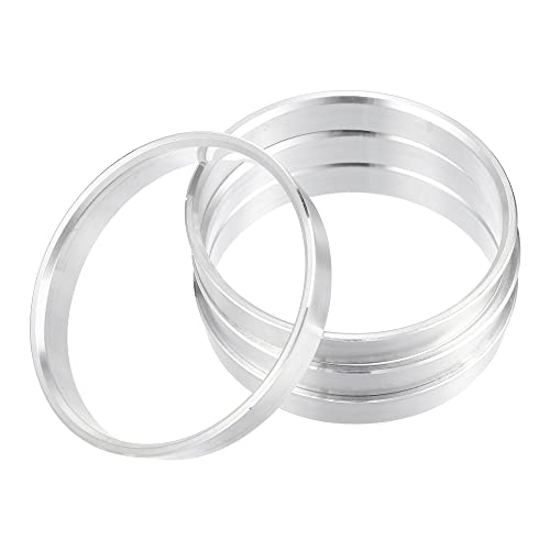 X AUTOHAUX 4pcs OD 66.6mm to ID 63.4mm Aluminum Alloy Hub Centric Rings - size: 66.6mm-63.4mm