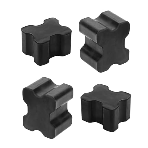 4 PCS Car Coil Spring Spacers, 1" and 1.5" Lift Front Coil Spring Booster, Suspension Rubber Block Kit for Load Support, Universal Heavy Duty Accessory for Most Cars SUVs Trucks (Black)