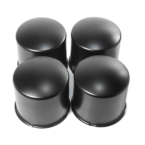 RTrhinotuning 4 PCS 5.15 in Wheel Center Caps for 5.15 in / 130 mm Trailer Truck Rim Center Holes, Black Push Through Hub Caps 4.91 in Hight - color: Black, size: 5.15" Center Hole, 4.92" Height
