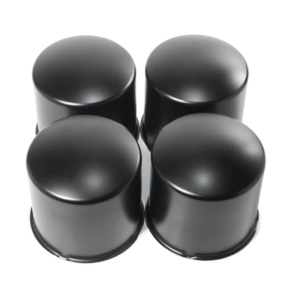 RTrhinotuning 4 PCS 5.15 in Wheel Center Caps for 5.15 in / 130 mm Trailer Truck Rim Center Holes, Black Push Through Hub Caps 4.91 in Hight - color: Black, size: 5.15" Center Hole, 4.92" Height