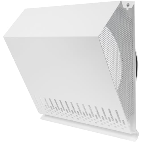 Vent Systems 10" Inch Air Supply Vent Cover with Rubber Gasket - White Galvanized Steel - Robust and Weatherproof Outdoor Air Intake Box - Duct or Surface Mounting - Rain and Snow Protection - color: White, size: ø10" Inch - Supply
