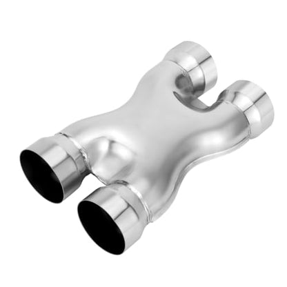 A-KARCK X Pipe 3 Inch, Universal Dual 3" Inlet/Outlet, 12" Overall Length Stainless Steel Crossover X-Pipe, Polished Surface and Weld-On Design, Universal for Car Truck - size: 3 Inch, style: X Pipe-B