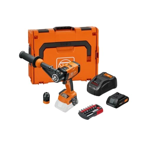 Fein 18V AS 4-Speed Cordless Drill/Driver Set with Hammer Function - Brushless PowerDrive - Includes 8-Piece Bit Set, 1 Rechargeable Battery, Charger - ASCM 18-4 QMP AS, 71161562090 - style: ASCM 18-4 QMP