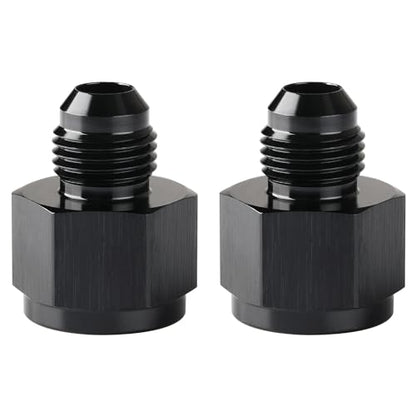 8AN Female to 6AN Male Flare Reducer Adapter Fitting Connector Aluminum Black, Pack of 2 - color: Black - 2pcs, size: 8AN Female to 6AN Male