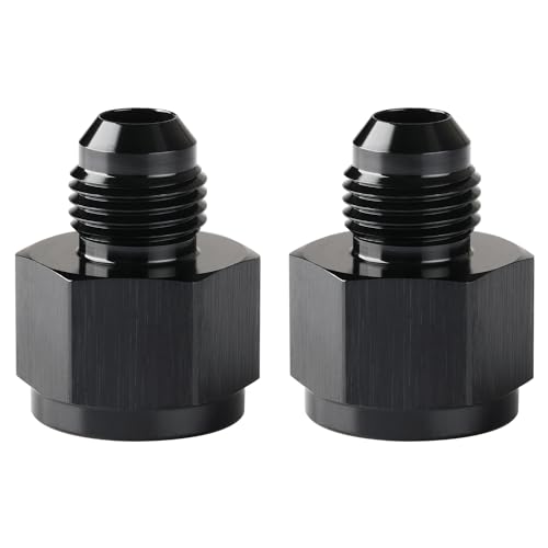 8AN Female to 6AN Male Flare Reducer Adapter Fitting Connector Aluminum Black, Pack of 2 - color: Black - 2pcs, size: 8AN Female to 6AN Male