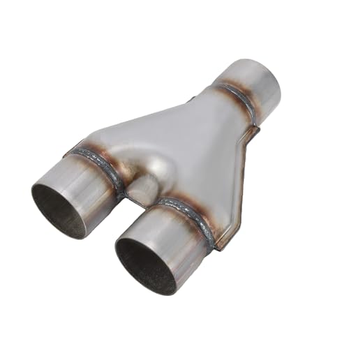 409 Stainless Steel Diesel 2.5''inlet/2.25''outlet Exhaust Y-Pipe, 2.5 Inch Single/2.25 Inch ID Dual Pipe 10" Overall Length - size: 2.5" Single-2.25" Dual