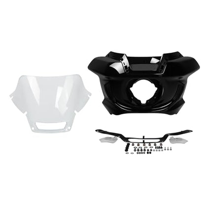 TCMT Motorcycle Headlight Fairing 7" Clear Windshield Fit For Harley Low Rider ST FXLRST 2022-2025 Low Rider El Diablo FXRST 2022 - color: Clear Windshield