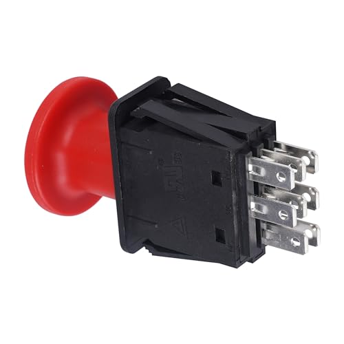 8 Terminals 10 AMP Clutch PTO Switch 4174684 500016 430-528 for Dixie Chopper Delta Hustler Lawn Mowers Compatible for Classic RZT Pro Series SZT Pro Series Zee 2 RZT Mower Delta Series 6204 Red
