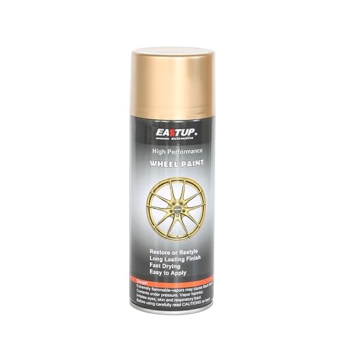 EASTUP Premium Bright Gold Metallic Acrylic Enamel Wheel Paint - Brilliant Finish, High Durability, Fade-resistant, Quick Drying Rim Coating Spray Paint. - color: 12#35A-Bright Gold