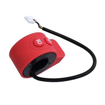 Universal Electric Car Throttle - 5V Thumb Throttle for HX-X6 / X7 / X8 Scooter ABS Silicone Accelerator Pedal Speed Control Integrated Switch - color: Red