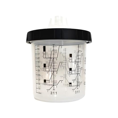 Disposable Paint Spray Gun Cup System, 180ml / 6oz (200ml / 6.8oz Max) - size: 180ml / 6oz, style: 10 Count