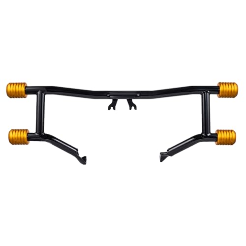 Advanblack Protek Two Step Highway Peg Crash Bar with CNC Slider Fit for 2014-2025 Harley Touring Road Glide Street Glide Electra Glide – Engine Guard Performance Upgrade (Gold CNC) - color: Gold CNC